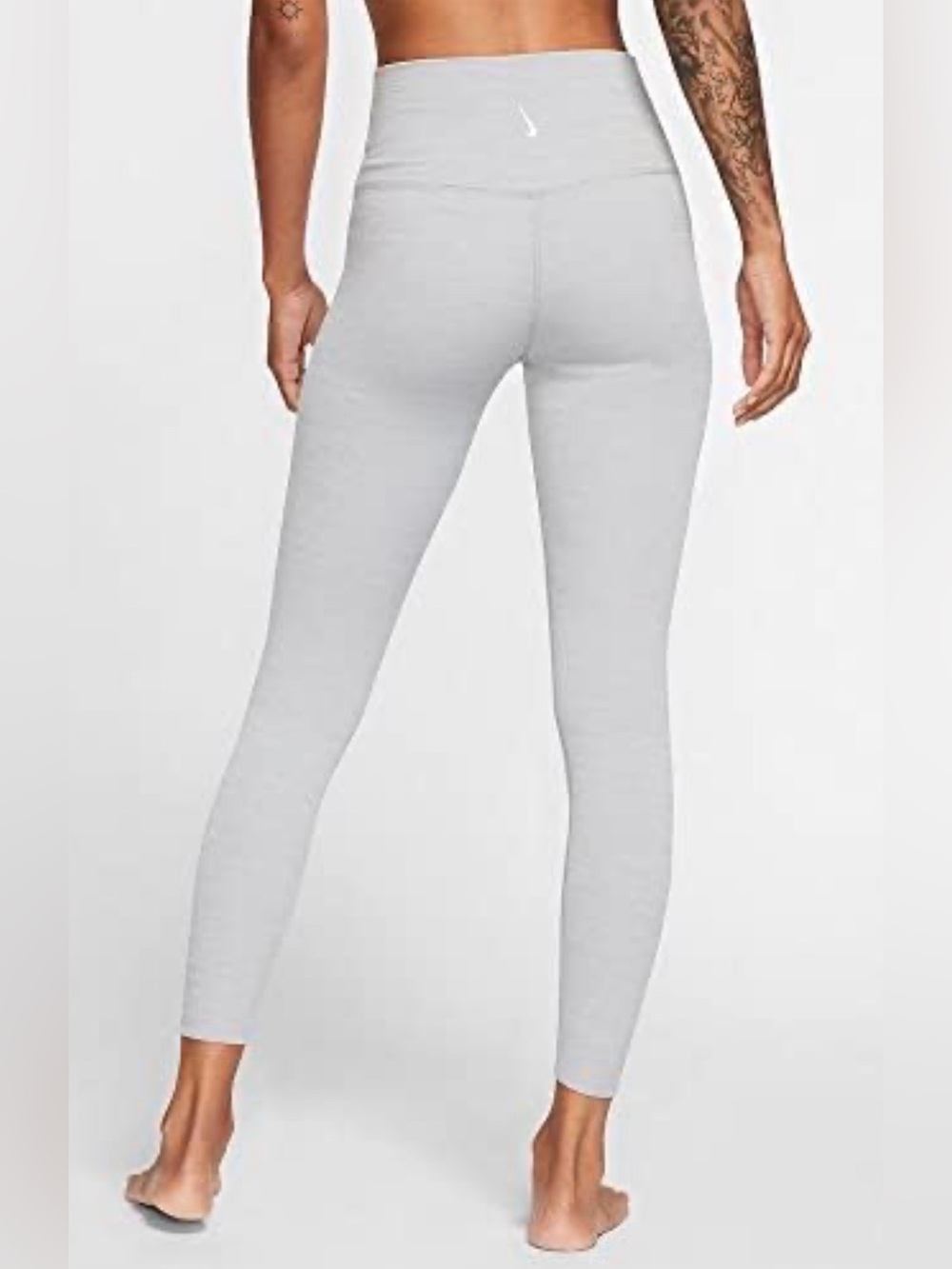 Nike Yoga Dri Fit Luxe High-Waisted 7/8 Infinalon Leggings, Gray, Size M